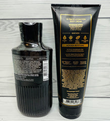 Diseño de botella Noir de Bath & Body Works para ritual diario de cuidado.