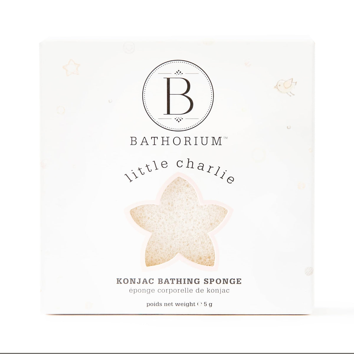 Bathorium Little Charlie Konjac: esponja suave para piel de bebé, uso diario.
