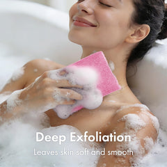 Bathway toallita exfoliante de nylon para ducha: genera espuma cremosa.