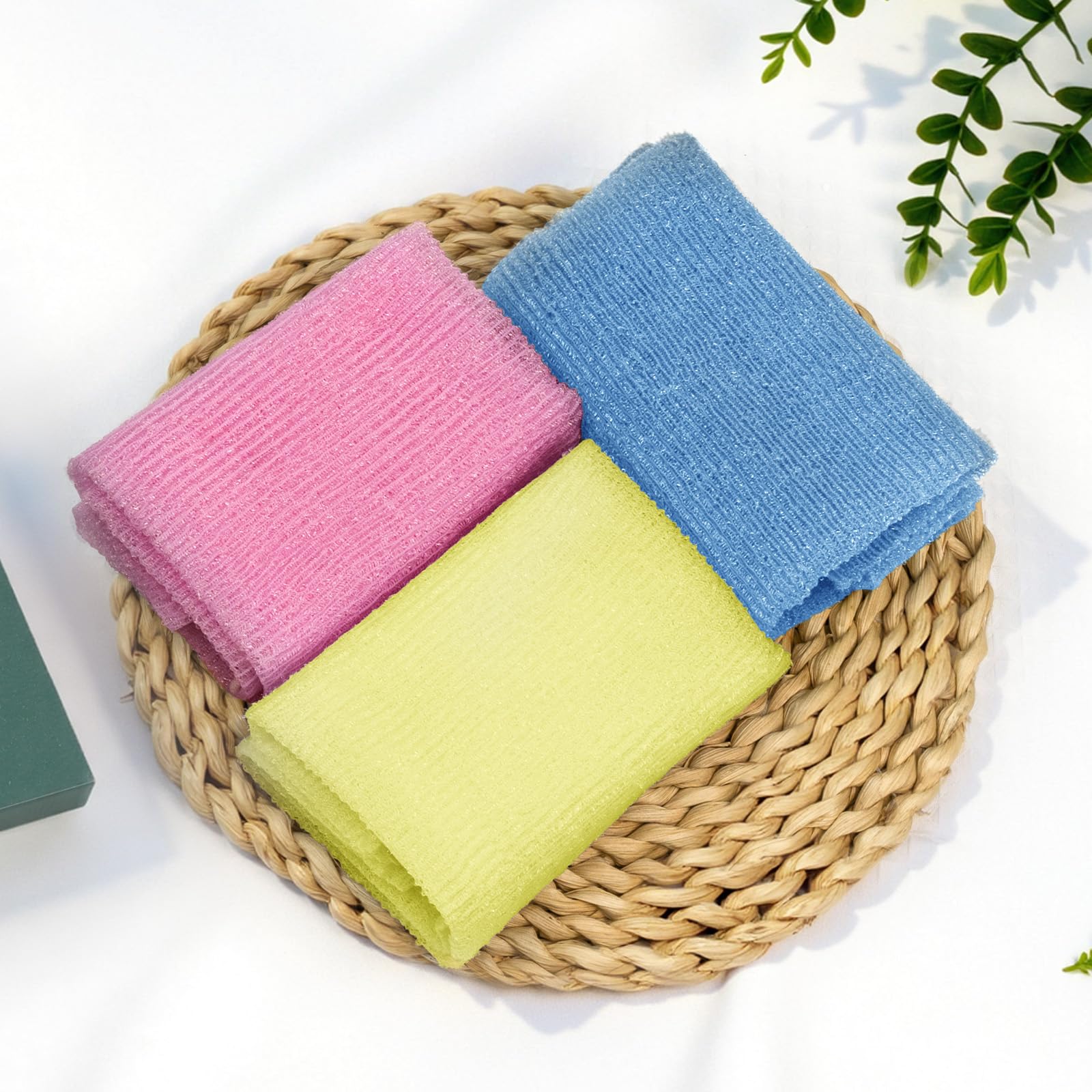 Bathway paño exfoliante con soporte para guardar en la ducha.