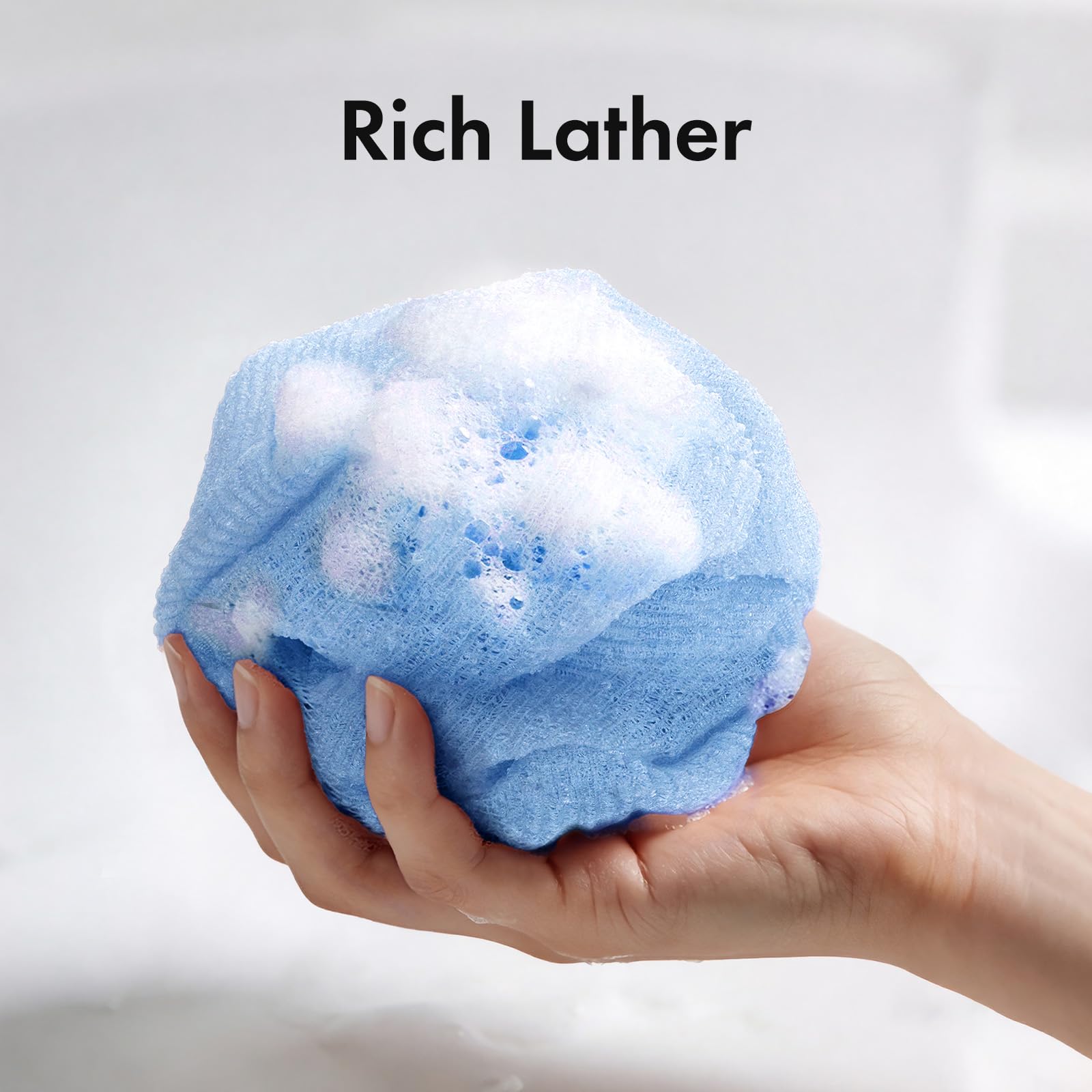 Bathway paño tipo luffa japonés para limpieza profunda de la piel.