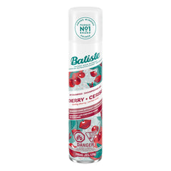 Batiste Cereza, botella frontal, refresca el cabello entre lavados.