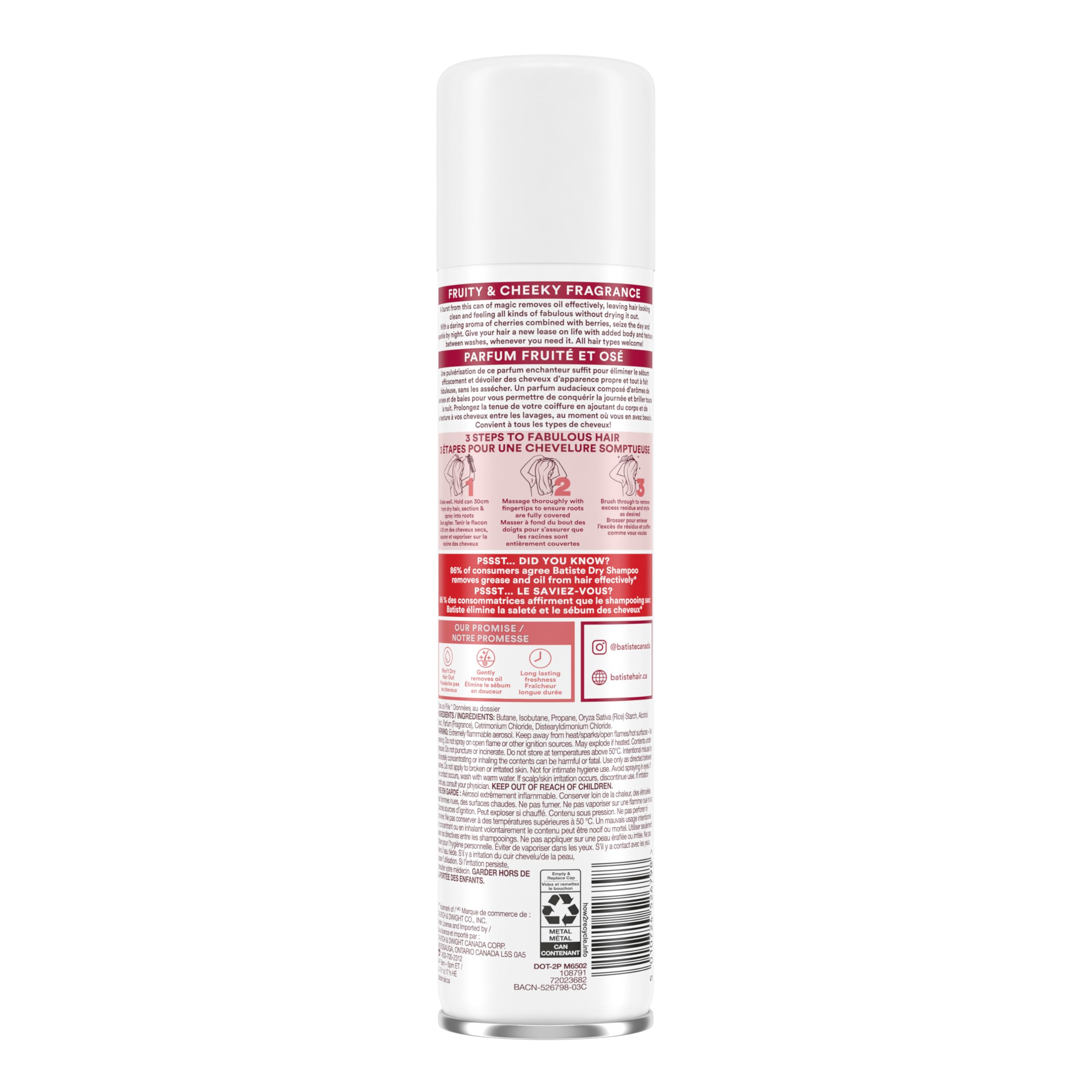 Batiste Cereza, detalle de etiqueta, aroma afrutado para refrescar.