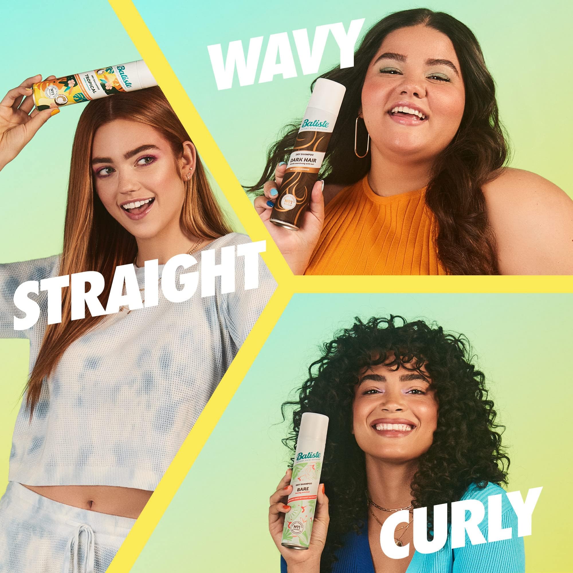 Batiste Champú Seco Tropical, aplicación rápida para retoques en minutos.