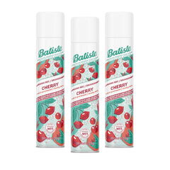 Batiste Champu Seco Cereza: pack de 3 para refrescar el cabello al instante.