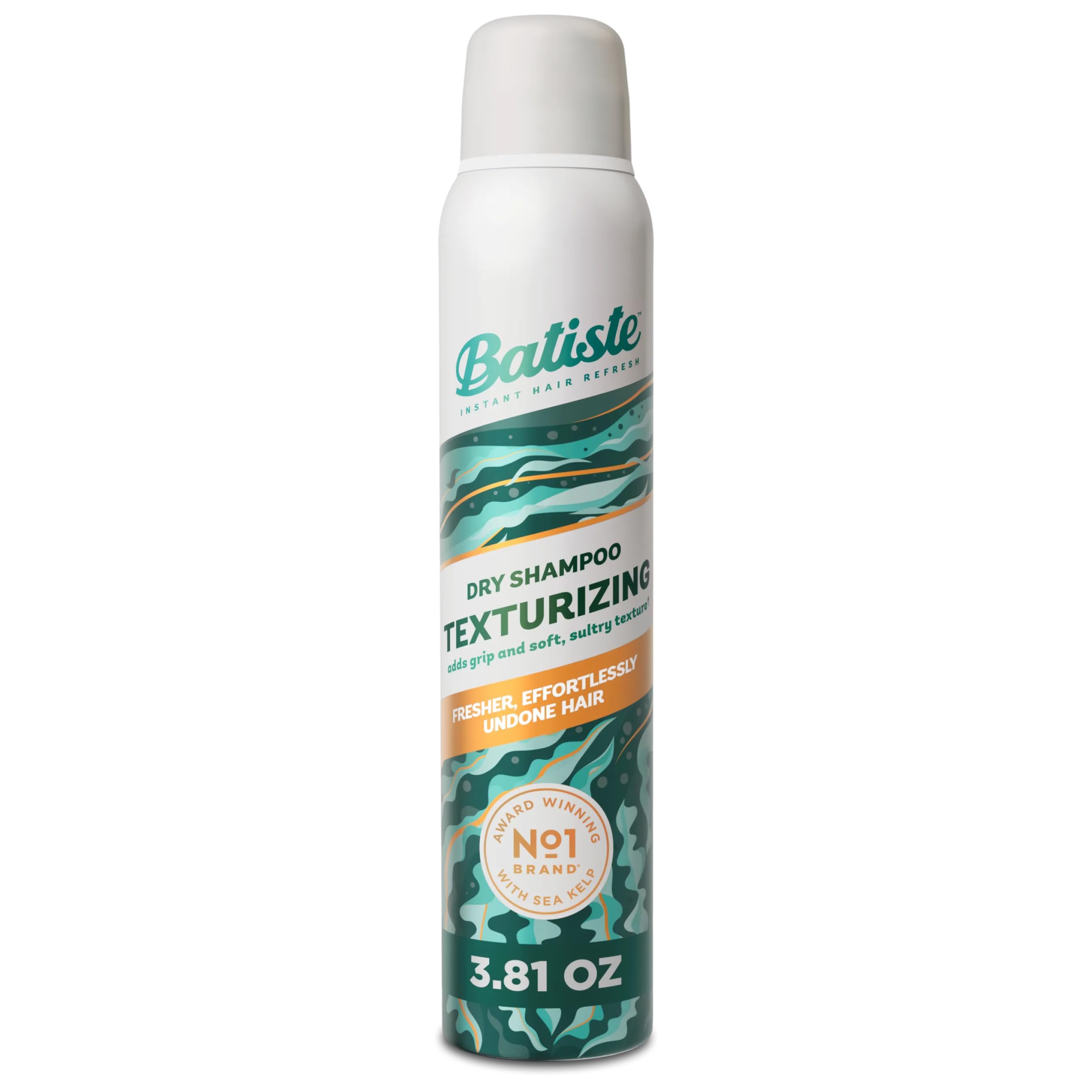 Batiste Champú Seco Texturizante en envase, revitaliza el cabello con limpieza y aroma fresco.