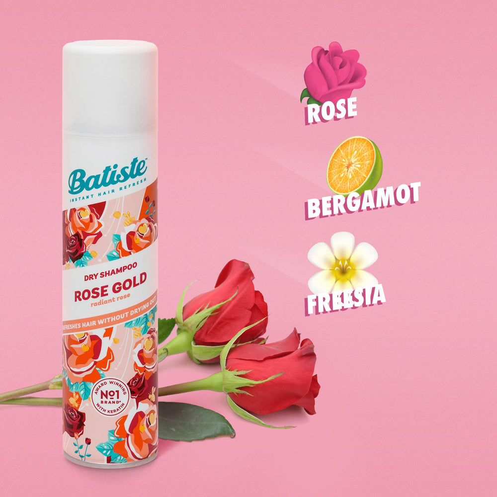 Notas de fragancia bergamota y rosa en el aroma Rose Gold.
