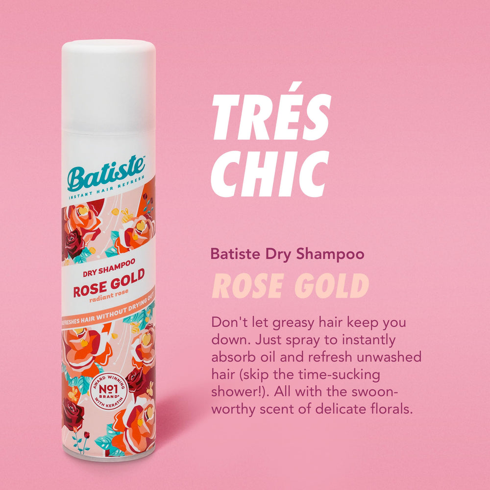 Textura y cuerpo al cabello gracias al champú seco Rose Gold.