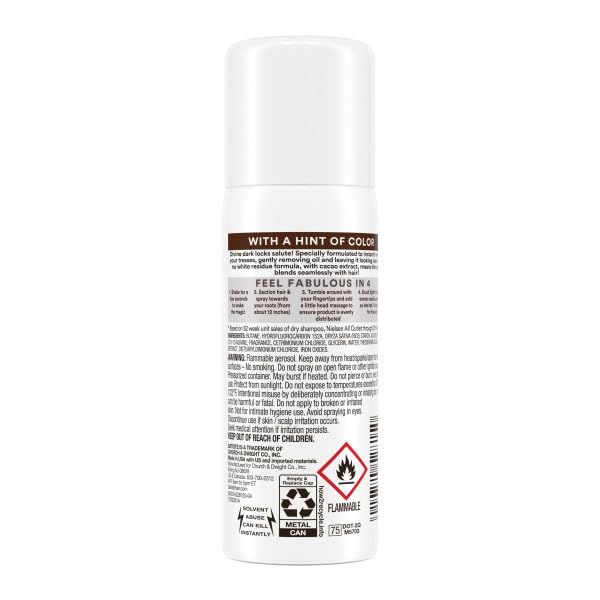 Batiste Seco Cabello Oscuro: compacto para viaje, gimnasio u oficina.