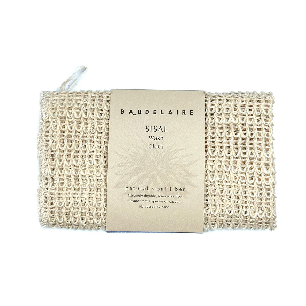 Baudelaire paño exfoliante de sisal con textura suave para exfoliar piel sensible