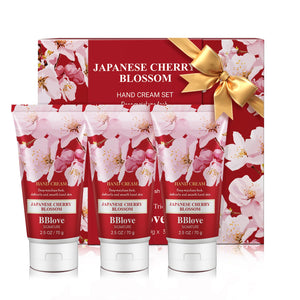 BBlove crema de manos de lujo, conjunto de tres piezas para cuidado diario.