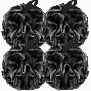 BCKENEY esponja ducha lufa suave con malla negra para exfoliación delicada