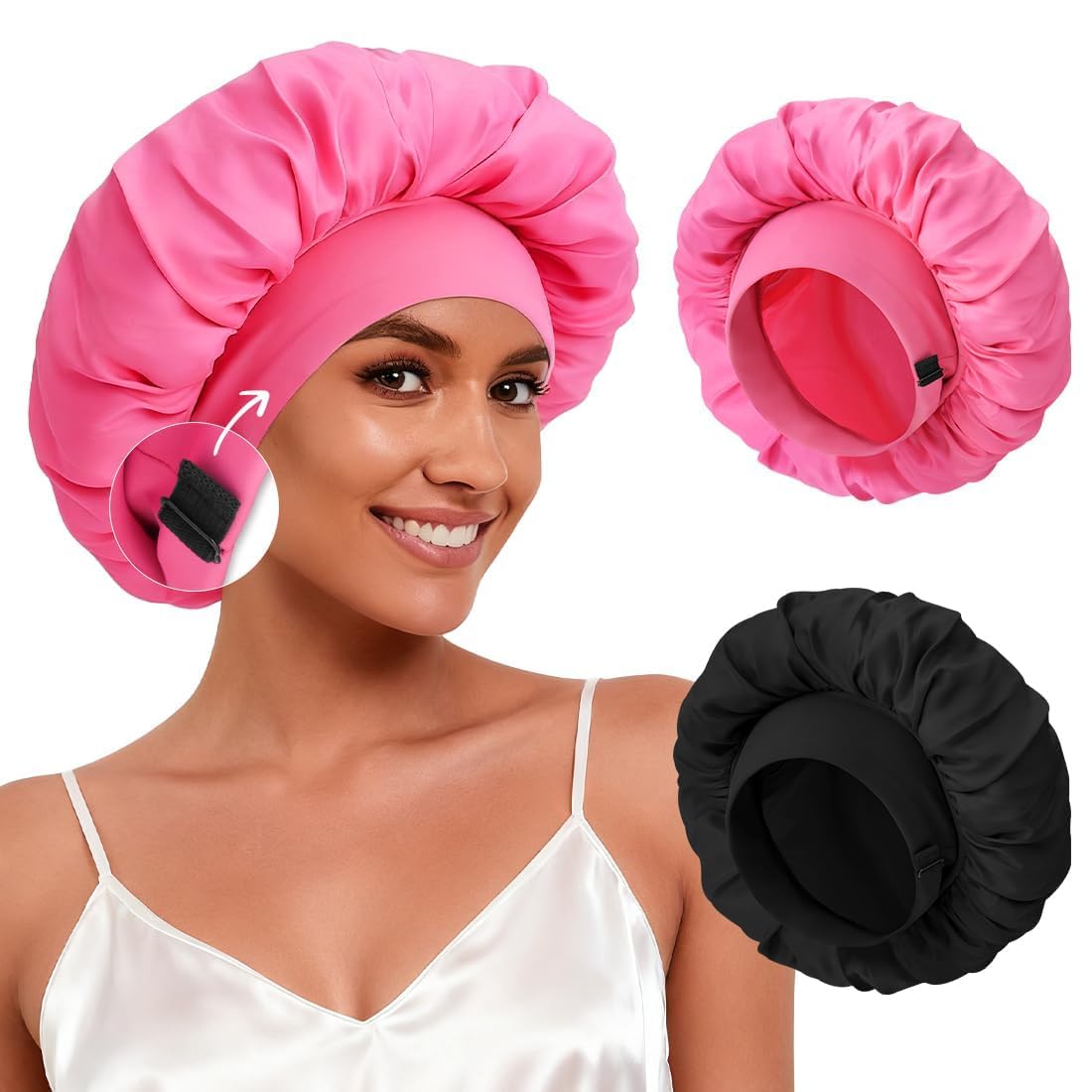 Be Bigeddie bonnet seda dormir ajuste cómodo para tallas variadas.
