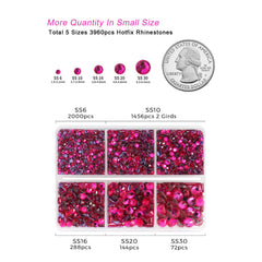 beadsland piedras rosas fucsia brillo en detalle para adornos