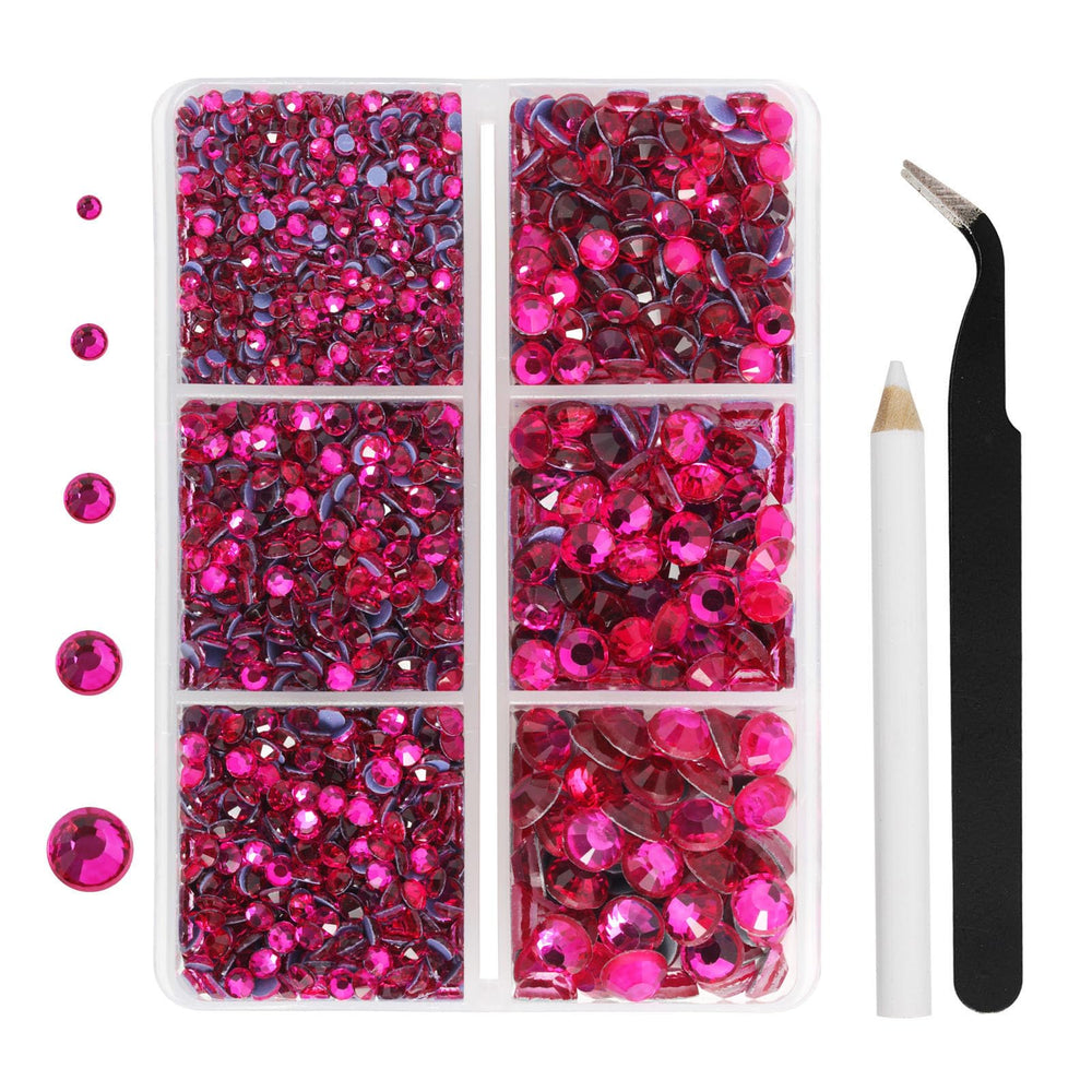 beadsland piedras rosas fucsia adhesivo térmico para bordar prendas