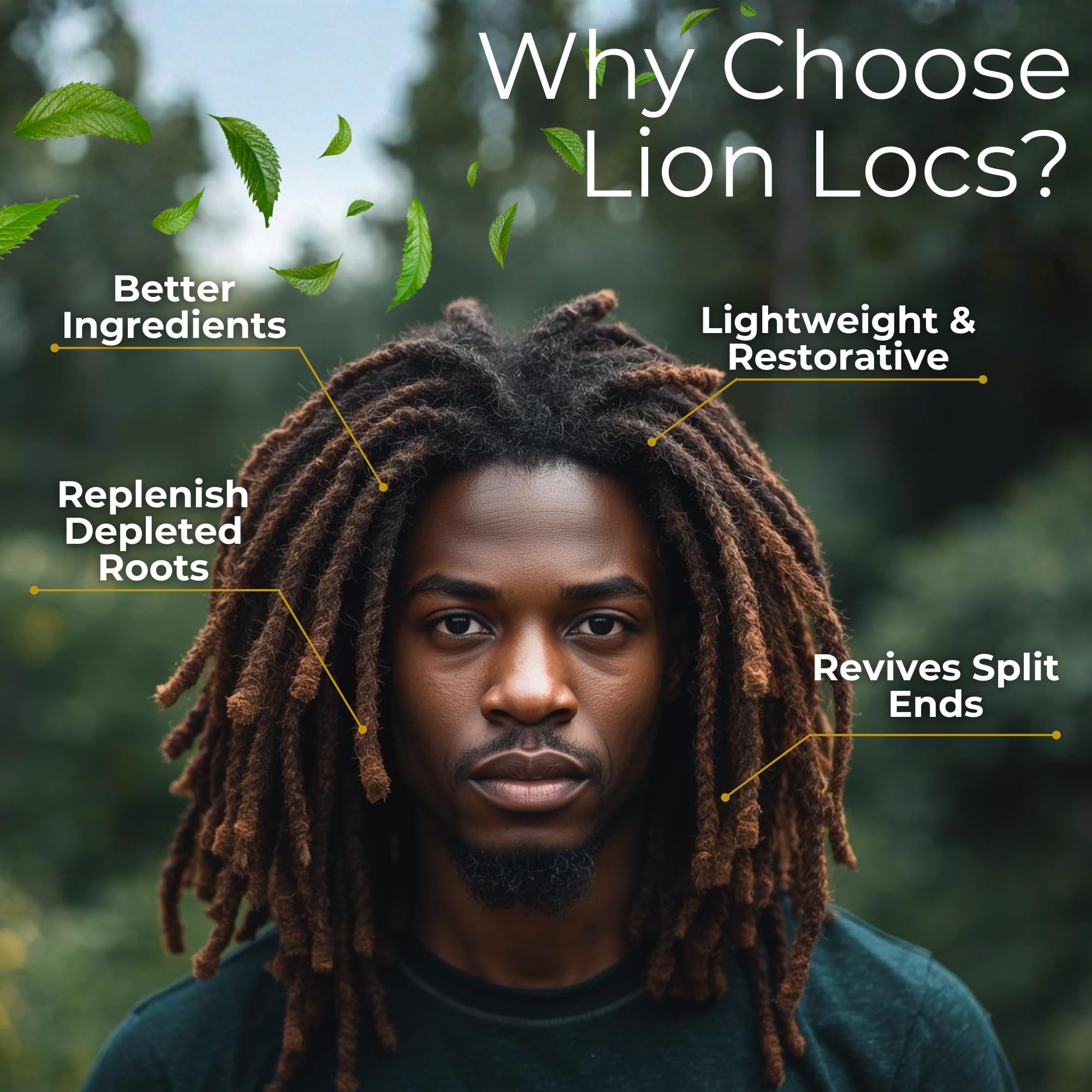 Beard Gains Lion Locs: definición sin encrespamiento para un acabado pulido.