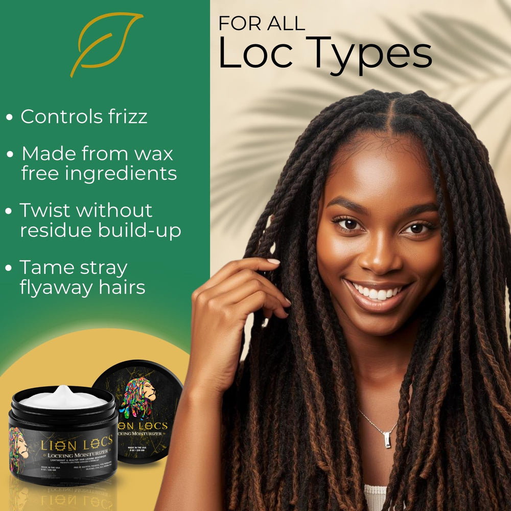 Beard Gains Lion Locs: secado transparente para un aspecto natural sin manchas.
