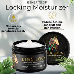 Beard Gains Lion Locs: fórmula sin residuo para un acabado limpio y natural en las locs.