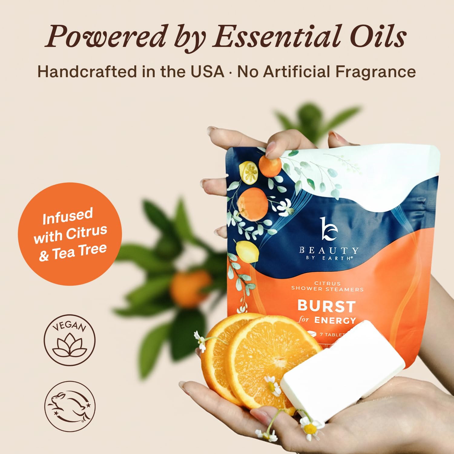 Beauty by Earth aromaterapia para ducha cítrica que mejora el ánimo