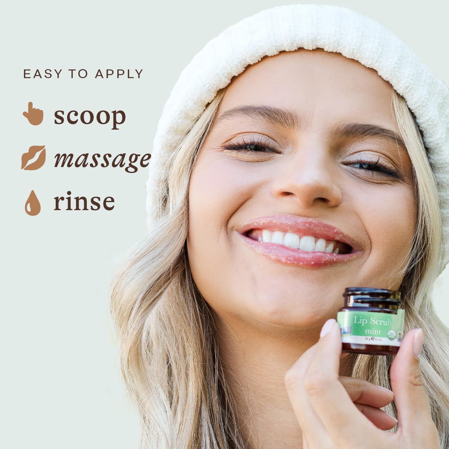 Cuidado diario de labios con exfoliante de azúcar de Beauty by Earth