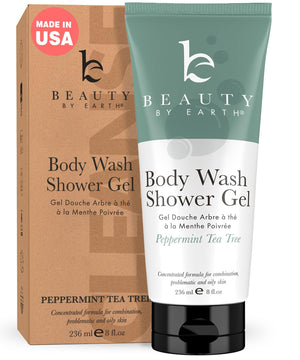 Beauty by Earth jabon ducha menta arbol de te: refrescante para piel sensible.