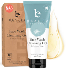 Beauty by Earth limpiador facial en botella con fórmula natural para piel limpia.