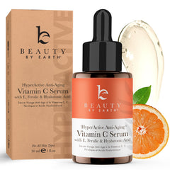 Beauty by Earth serum cara botella: aplicación suave para uso diario.