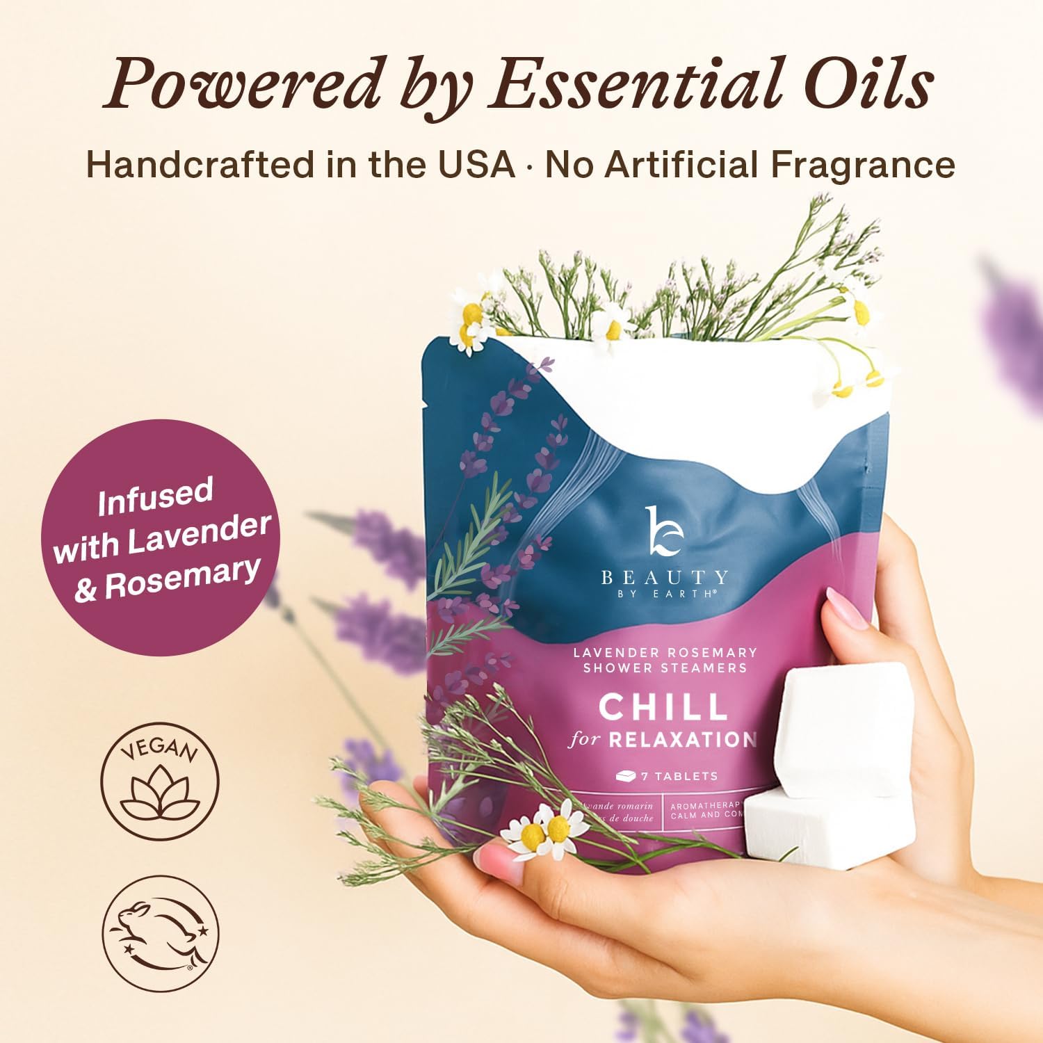 Beauty by Earth tabletas ducha lavanda crean un spa en casa