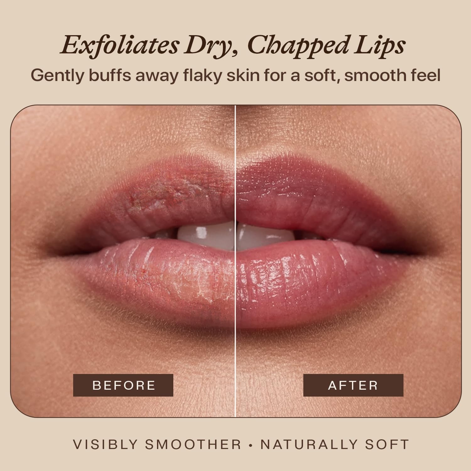 Textura suave del exfoliante labios mentolado para uso diario