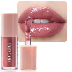 Beauty Glazed Rose Natural: brillo espejo para labios, efecto jugoso y suave.