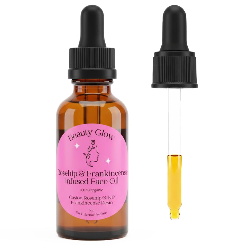 Beauty Glow botella infusionada de resina de incienso para cuidado facial.