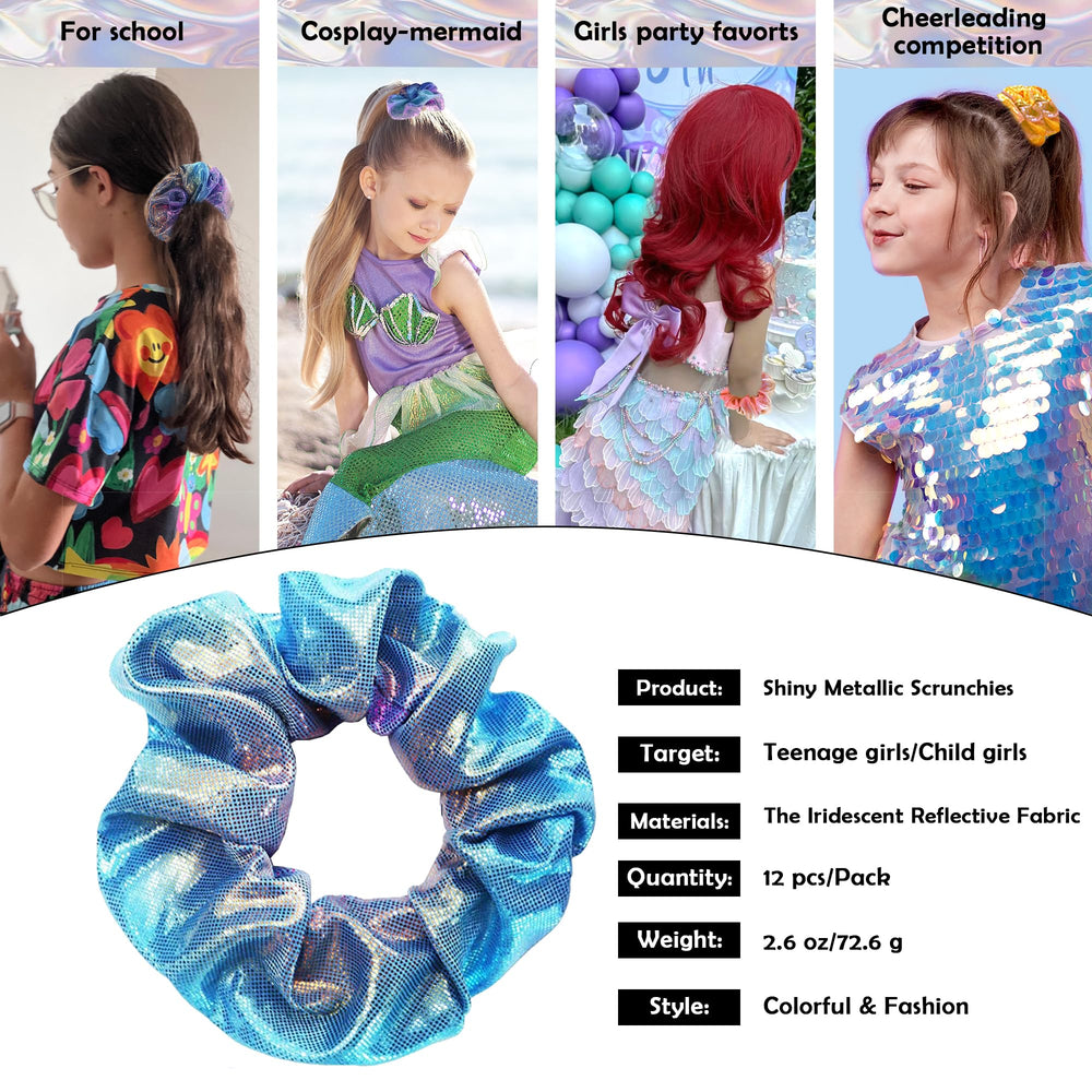 Beauty.H.C gomas cabello metalicas gradiente con bolsa incluida para regalo