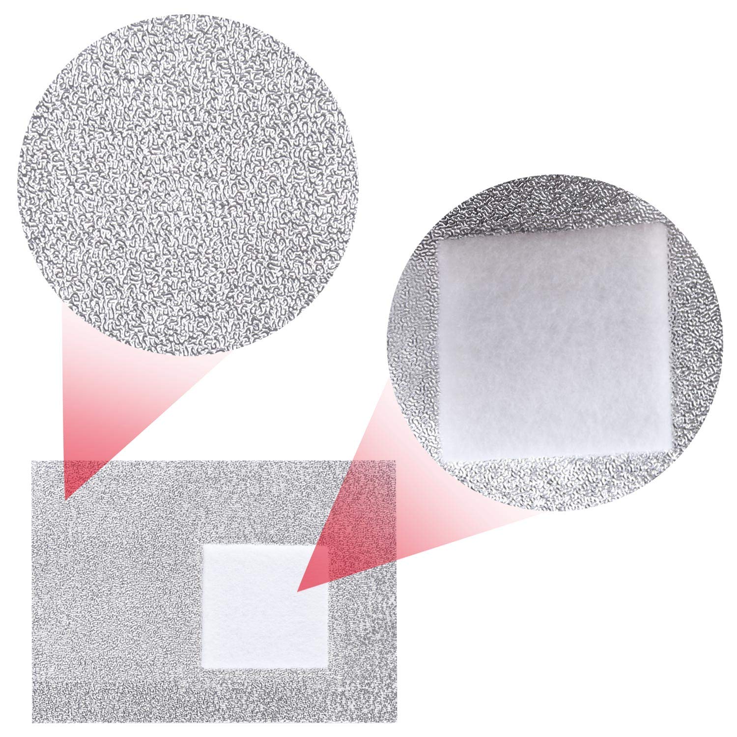 Beauty Max: dimensiones de foil 3.6x2.5 pulgadas para un envoltorio completo.