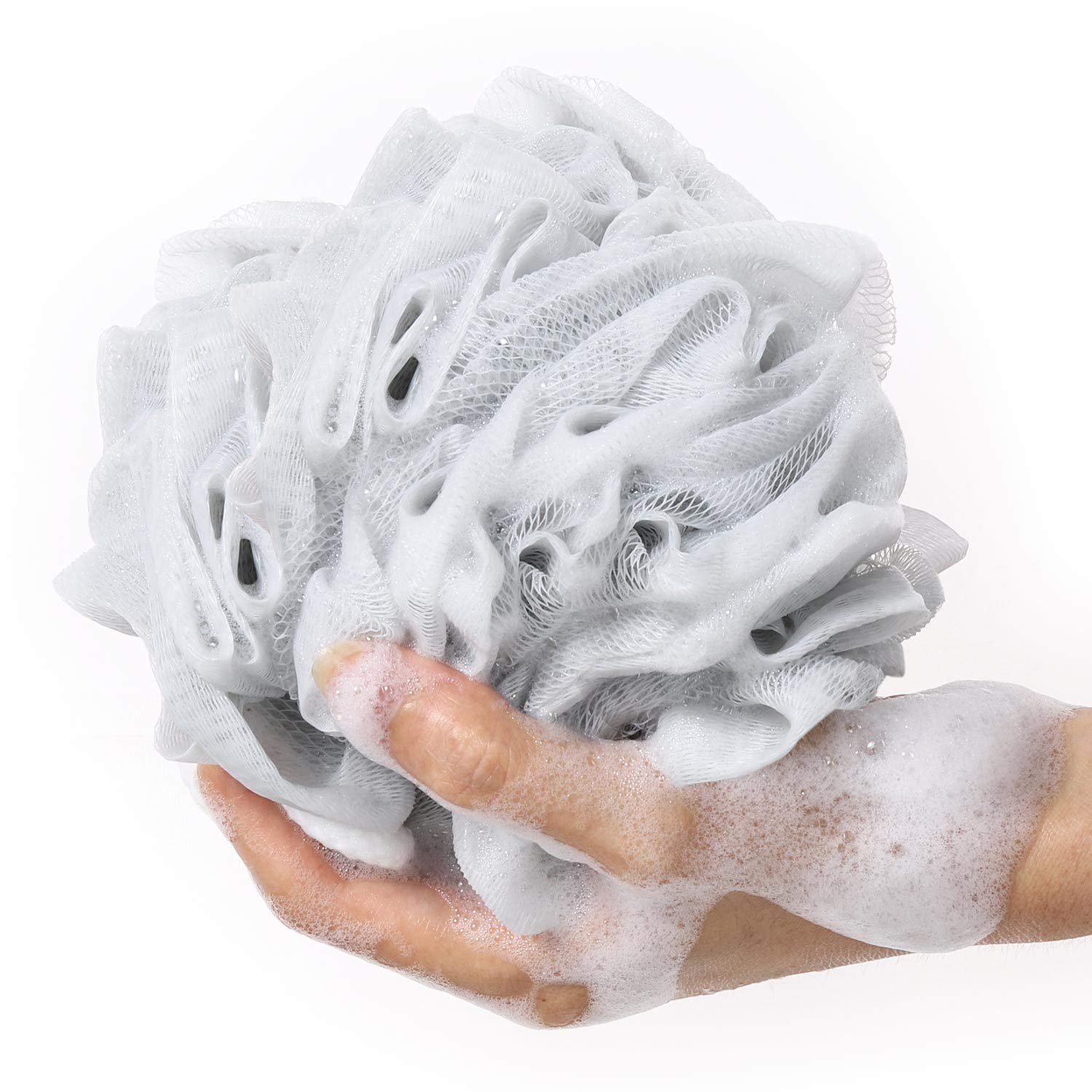 Beautyinside BTYMS esponja de ducha gris para exfoliación suave y uso diario