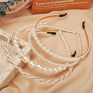 BEAYFILY diadema de perlas blancas para ocasiones especiales.