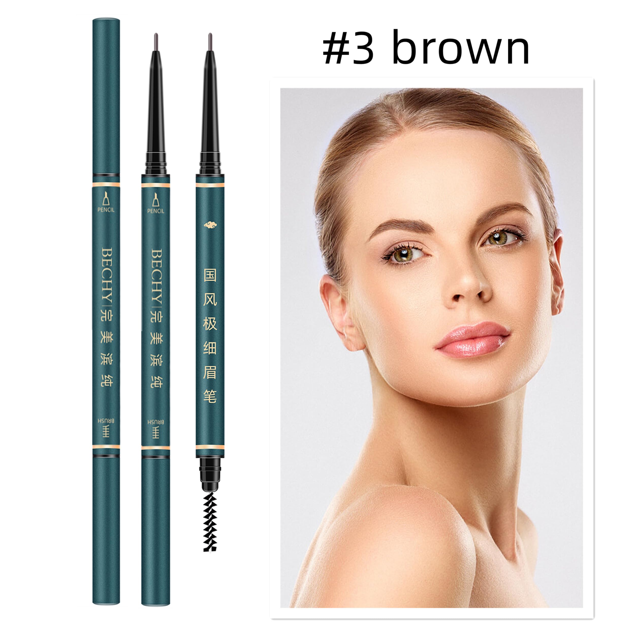 BECHY lápiz cejas automático con cepillo espiral incorporado