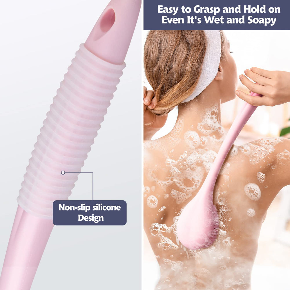 BEDELITE cepillo para espalda con dorso limpio y rosa
