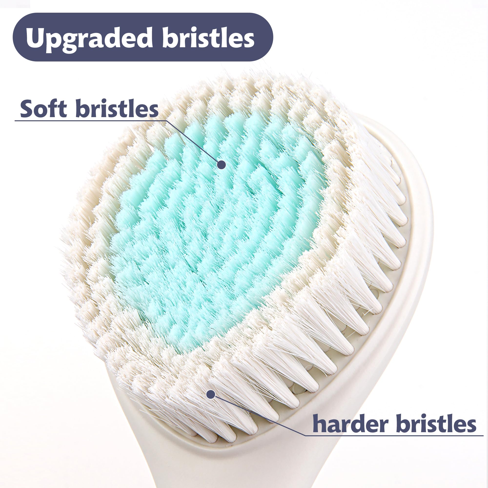 BEDELITE cepillo dorsal exfoliante con cerdas suaves para piel suave.