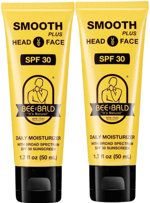 Bee Bald Smooth Plus crema hidratante para cabeza y rostro con SPF 30.