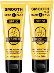 Bee Bald Smooth Plus crema hidratante para cabeza y rostro con SPF 30.