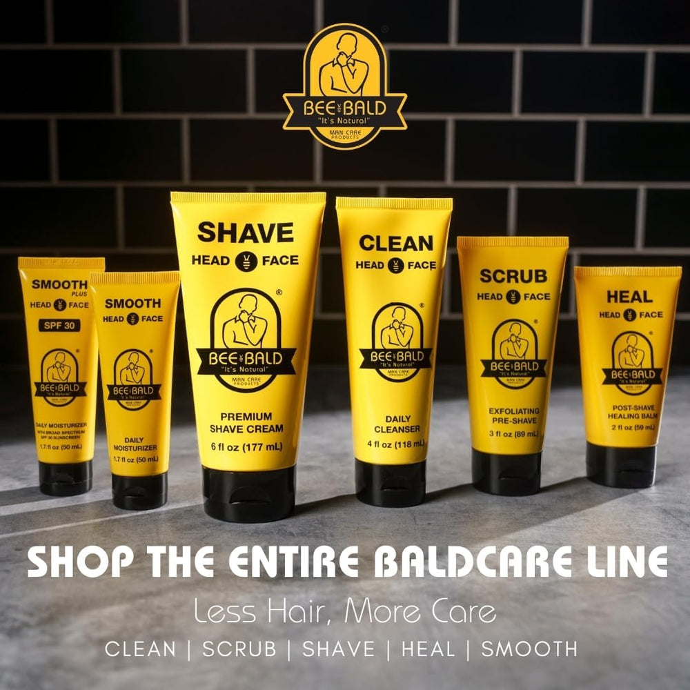 Pack de dos Bee Bald Smooth Plus para cuidado diario de cabeza y rostro.