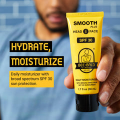 Bee Bald Smooth Plus protección SPF 30 para rostro y cuero cabelludo.