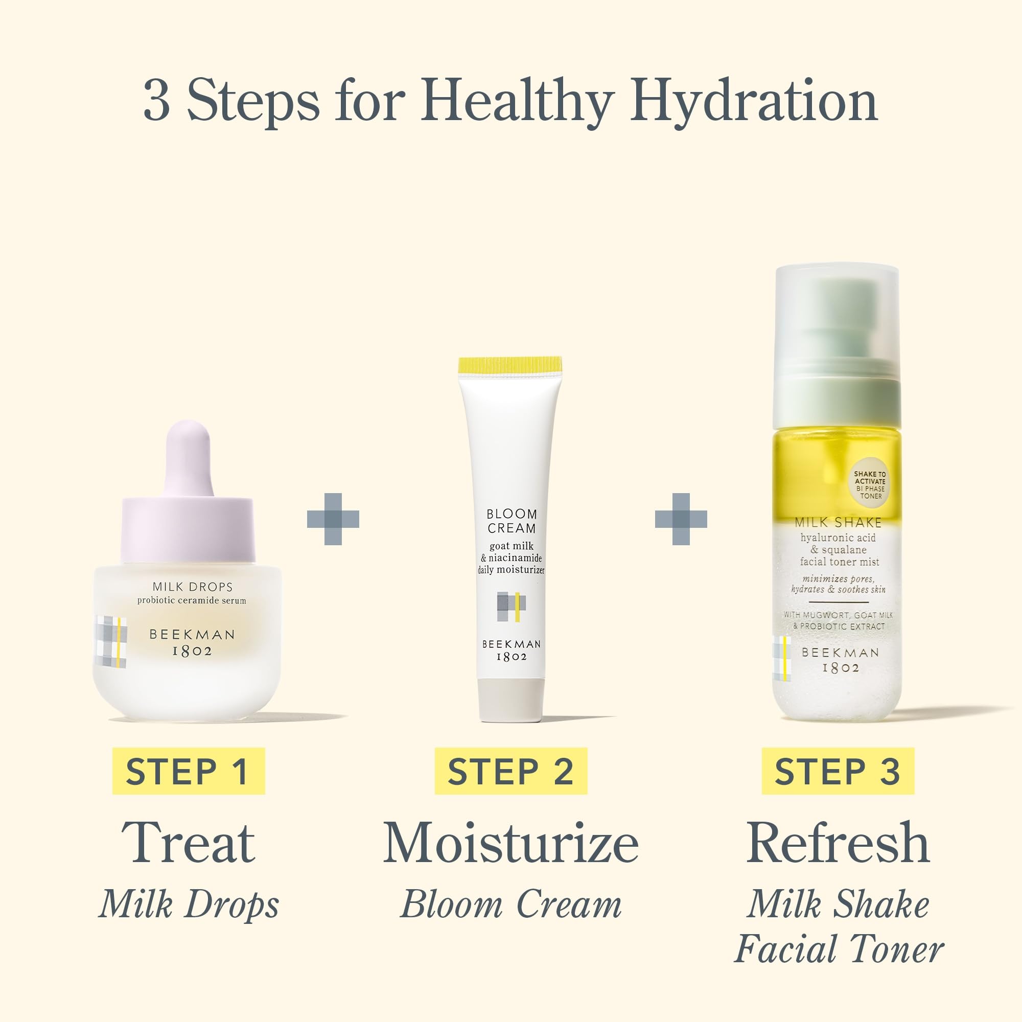 Beekman 1802 Bloom Cream, equilibrio del microbioma para piel más resistente.
