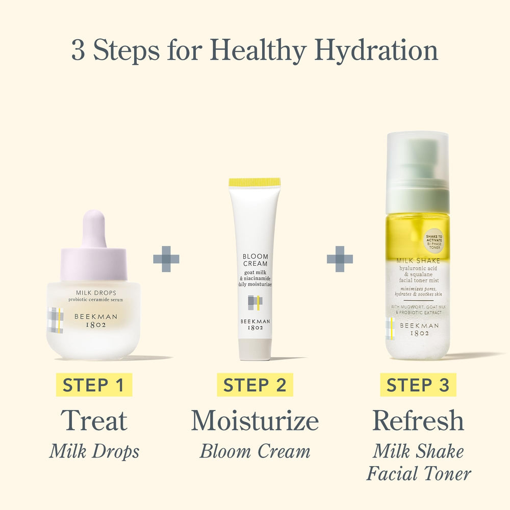 Beekman 1802 Bloom Cream, equilibrio del microbioma para piel más resistente.