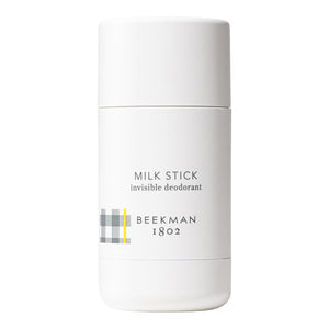 Beekman 1802 Milk Stick: aplicación invisible para uso diario sin manchas.