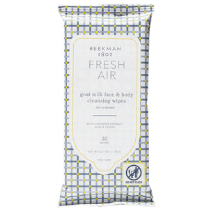 Beekman 1802 toallitas faciales Aire Fresco en paquete para uso diario.
