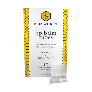 Beesworks contenedores de bálsamo labial transparentes para proyectos caseros con cierre seguro