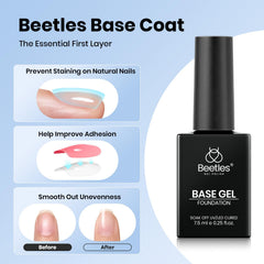 Beetles capa base facilita adherencia fuerte para una manicura duradera.