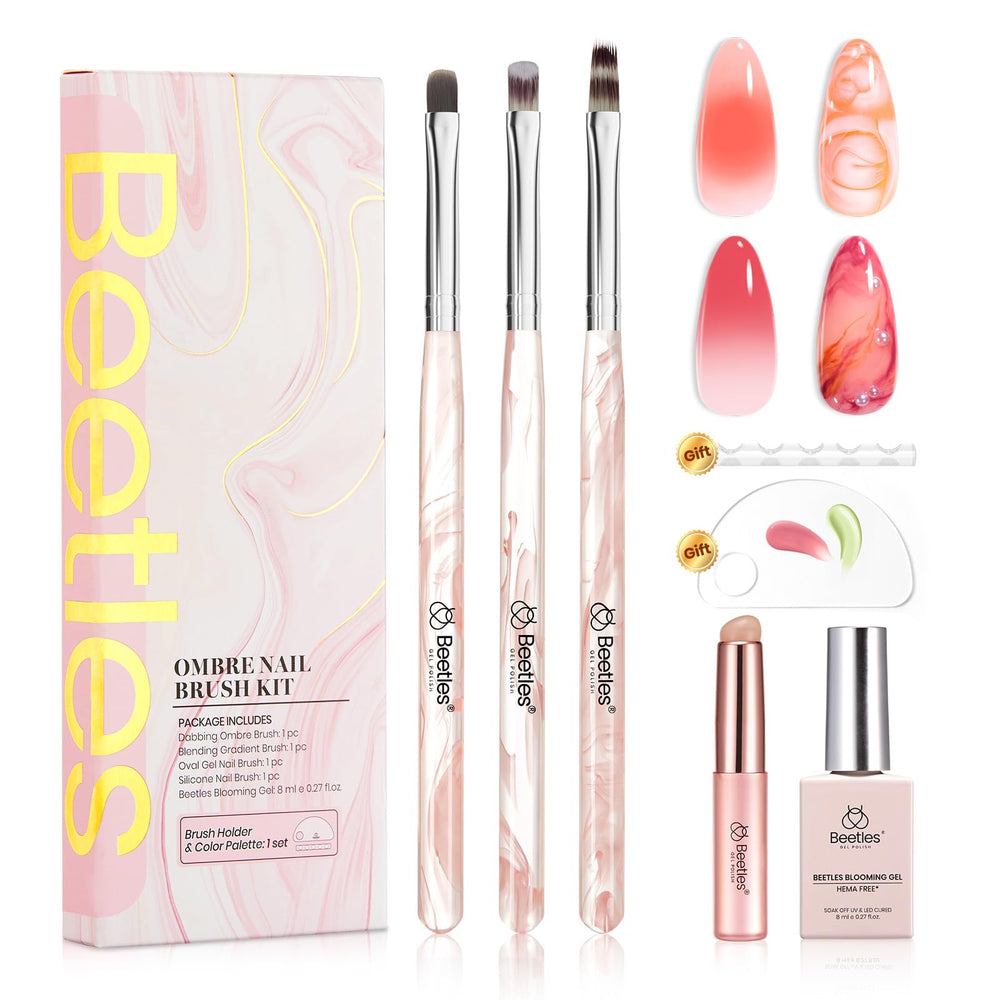 Beetles Blooming Gel, estuche para pinceles, almacenamiento ordenado.
