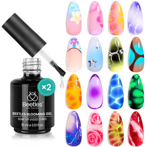 Beetles Blooming Gel marmol-efecto para uñas con acabado realista.